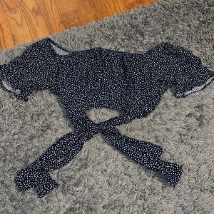 Off the shoulder cropped top